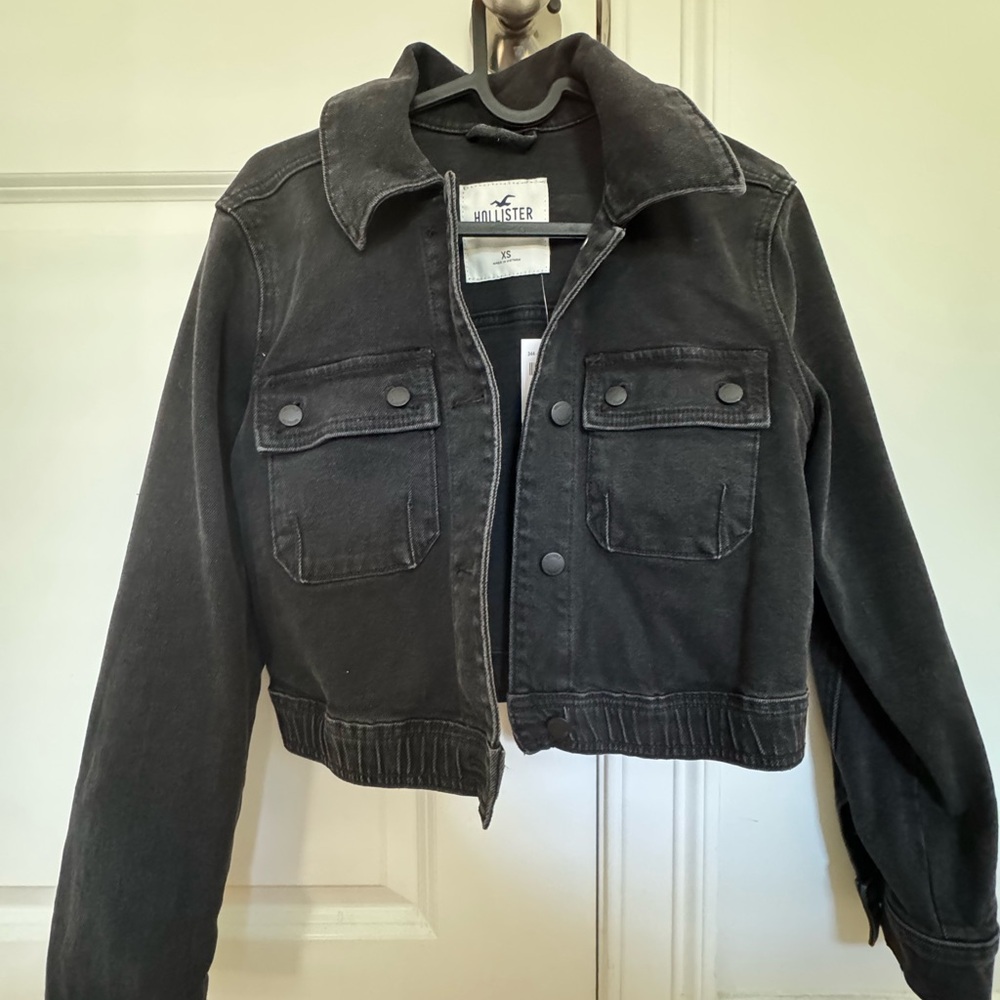 Hollister Charcoal Cropped Jacket